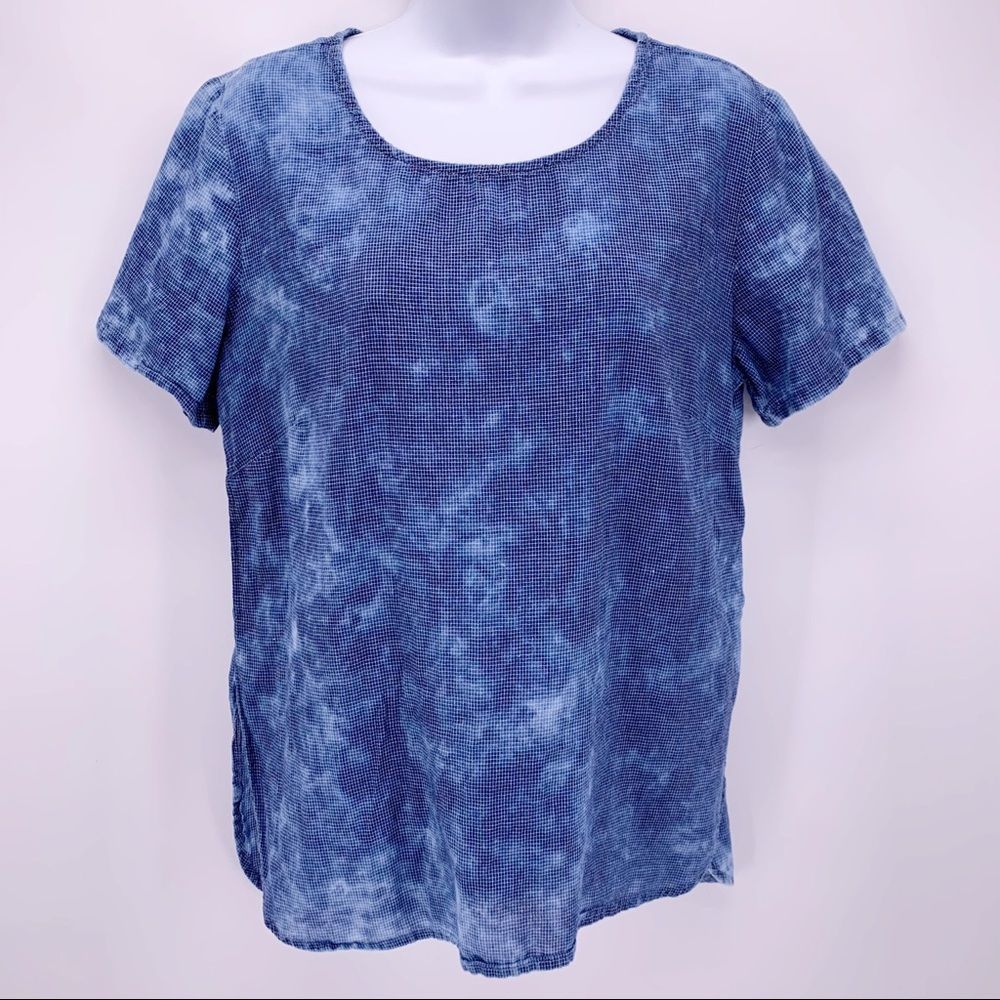 Anthropologie Cloth & Stone Blue Cotton Top Size Medium
